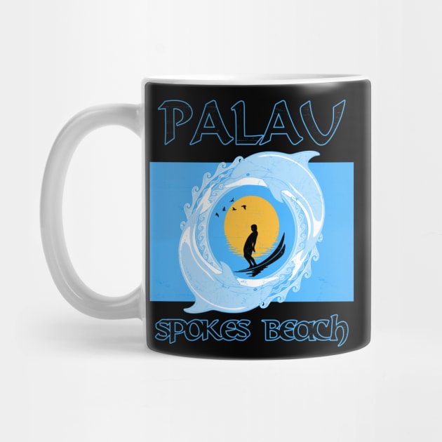 Palau Spokes Beach by NicGrayTees